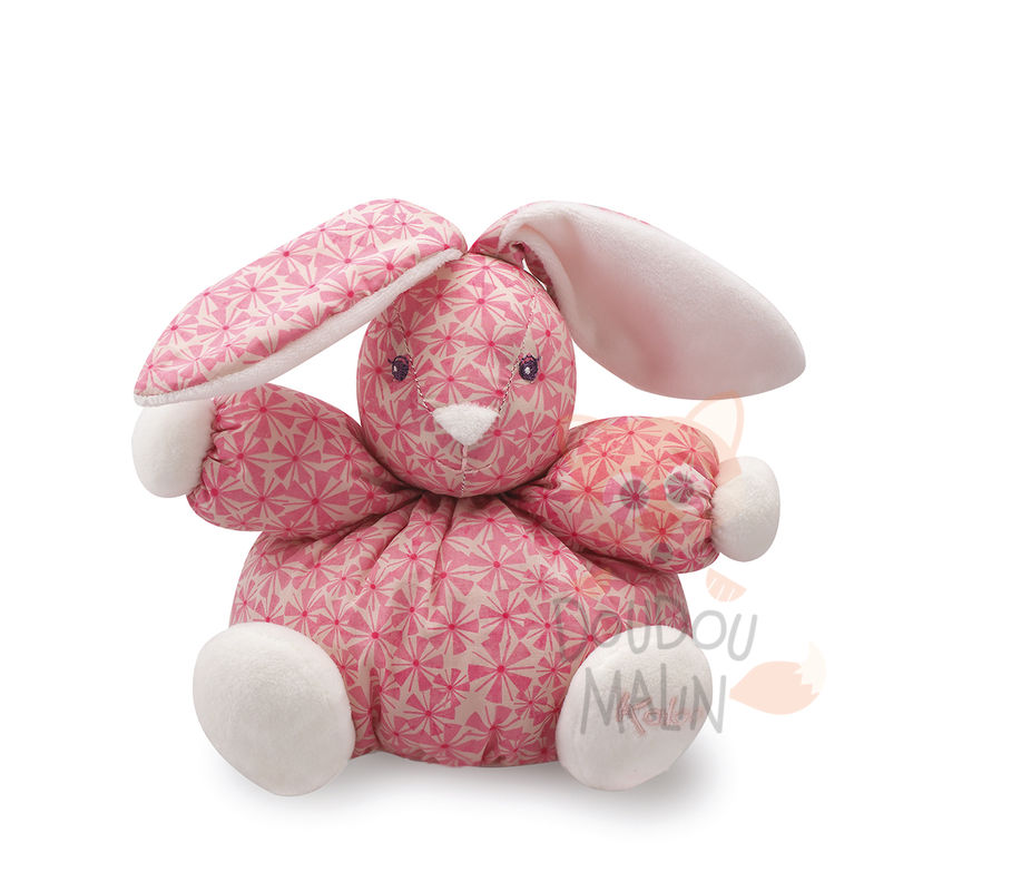  petite rose boule lapin rose blanc fleur 